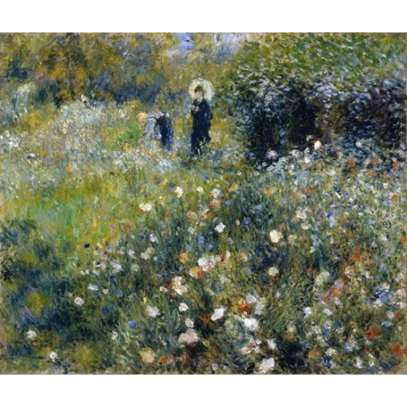  Obraz na płótnie 50x40cm Pierre-Auguste Renoir Kobieta z parasolką w ogrodzie
