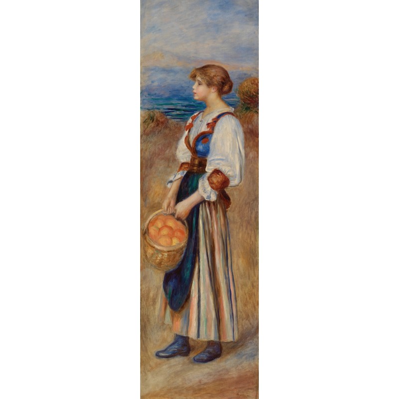  Obraz na płótnie 50x160cm Pierre-Auguste Renoir Dziewczyna z koszem pomarańczy