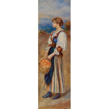  Obraz na płótnie 50x160cm Pierre-Auguste Renoir Dziewczyna z koszem pomarańczy