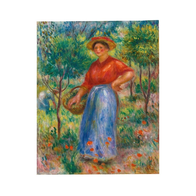  Obraz na płótnie 50x70cm Pierre-Auguste Renoir Młoda Dziewczyna z koszem