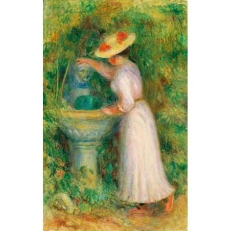  Obraz na płótnie 50x80cm Pierre-Auguste Renoir Młoda dziewczyna przy fontannie