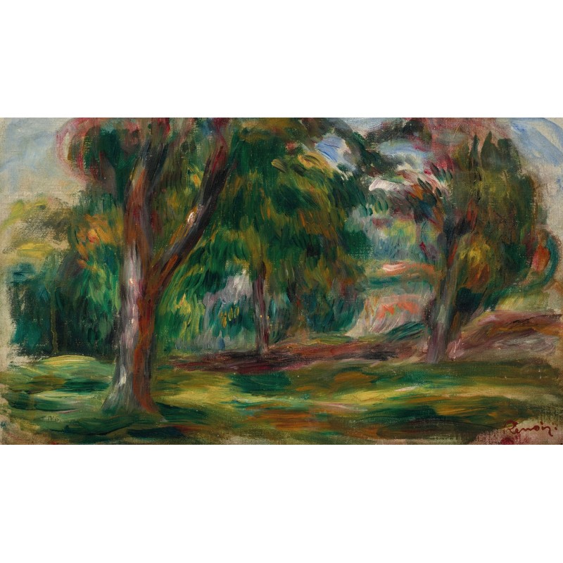  Obraz na płótnie 140x80cm Pierre-Auguste Renoir Łąka i drzewa