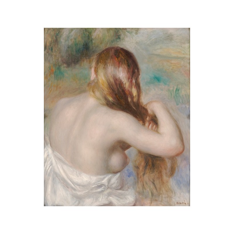  Obraz na płótnie 50x60cm Pierre-Auguste Renoir Blondynka zaplatająca włosy