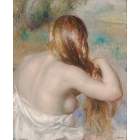  Obraz na płótnie 50x60cm Pierre-Auguste Renoir Blondynka zaplatająca włosy