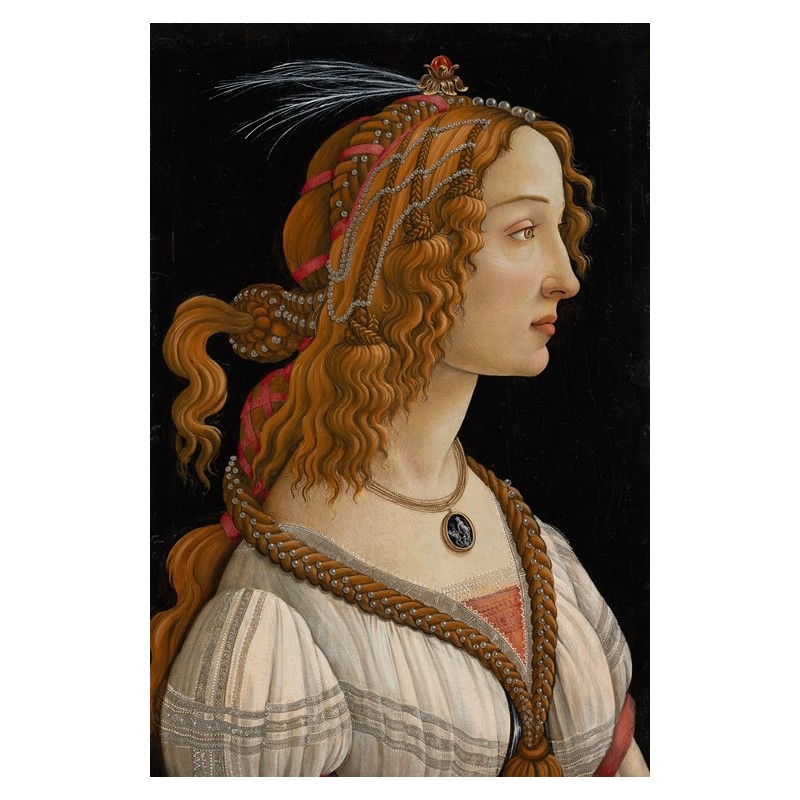  Obraz na płótnie 50x75cm Sandro Botticelli Portret Simonetty Vespucci jako nimfy