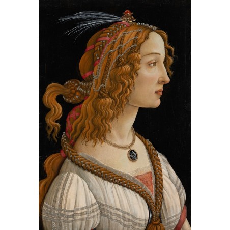  Obraz na płótnie 50x75cm Sandro Botticelli Portret Simonetty Vespucci jako nimfy