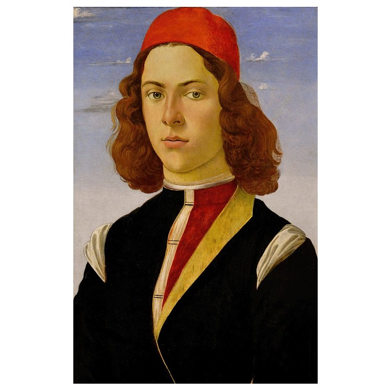  Obraz na płótnie 50x80cm Sandro Botticelli Portret młodego mężczyzny