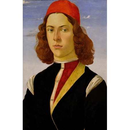  Obraz na płótnie 50x80cm Sandro Botticelli Portret młodego mężczyzny