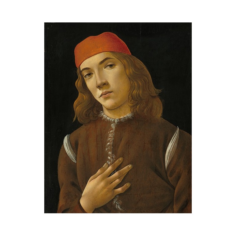  Obraz na płótnie 50x70cm Sandro Botticelli Portret młodzieńca