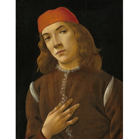  Obraz na płótnie 50x70cm Sandro Botticelli Portret młodzieńca