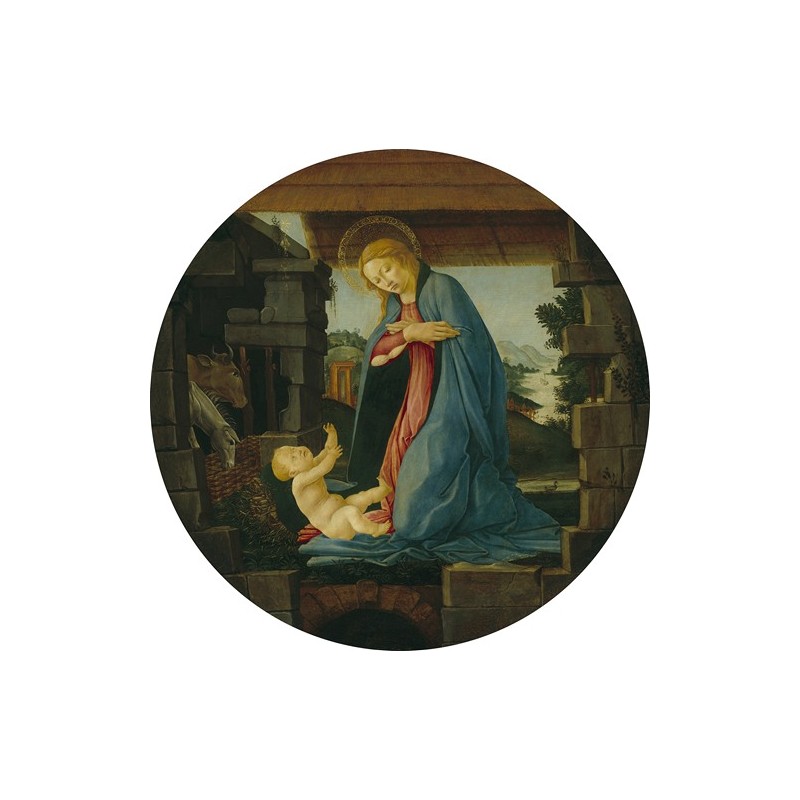  Obraz na płótnie 50x50cm Sandro Botticelli Matka Boska adorująca Dzieciątko