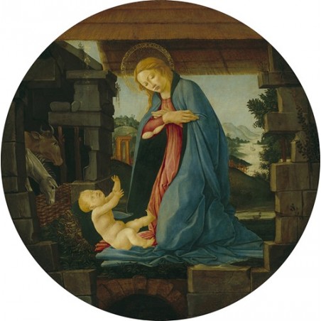  Obraz na płótnie 50x50cm Sandro Botticelli Matka Boska adorująca Dzieciątko