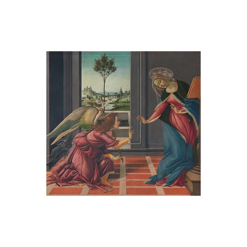  Obraz na płótnie 50x50cm Sandro Botticelli Zwiastowanie