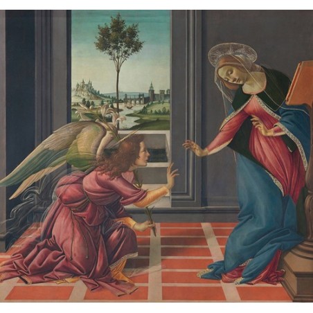  Obraz na płótnie 50x50cm Sandro Botticelli Zwiastowanie