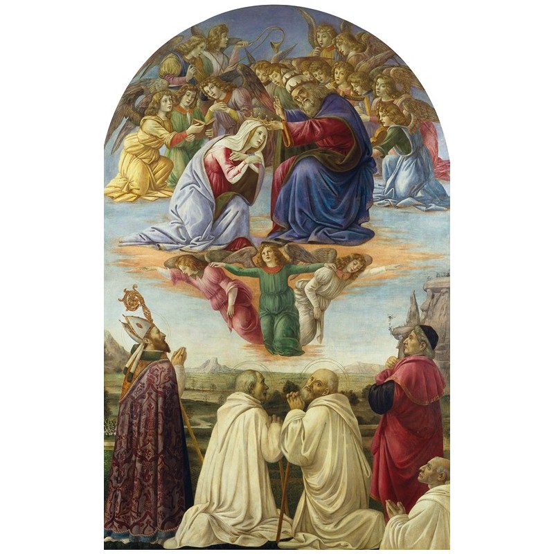  Obraz na płótnie 50x80cm Sandro Botticelli Koronacja Marii