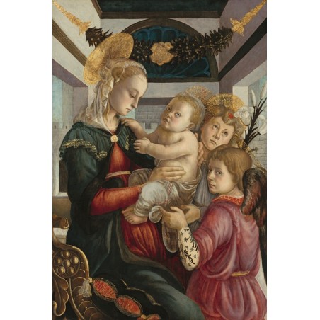  Obraz na płótnie 50x75cm Sandro Botticelli Madonna z Dzieciątkiem i aniołami