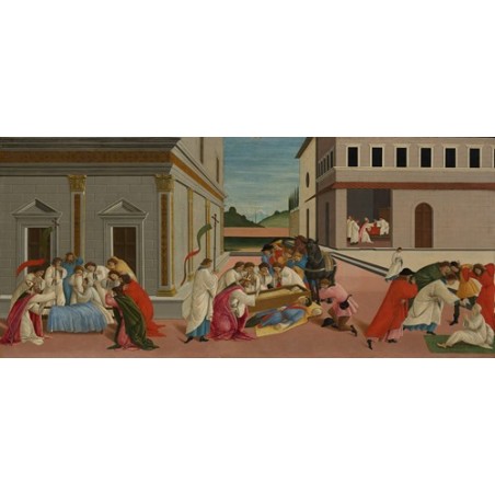  Obraz na płótnie 100x50cm Sandro Botticelli Trzy cuda świętego Zenobiusza