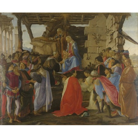  Obraz na płótnie 50x40cm Sandro Botticelli Pokłon Trzech Króli