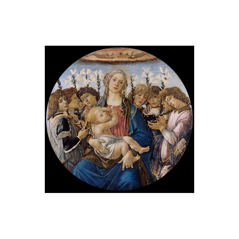 Obraz na płótnie 50x50cm Sandro Botticelli Maria z Dzieciątkiem i śpiewającymi aniołami