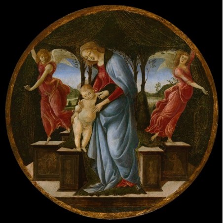  Obraz na płótnie 50x50cm Sandro Botticelli Madonna z Dzieciątkiem i dwoma aniołami