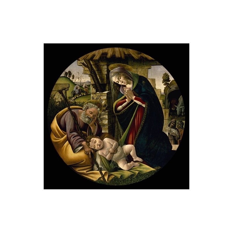  Obraz na płótnie 50x50cm Sandro Botticelli Adoracja Dzieciątka Jezus