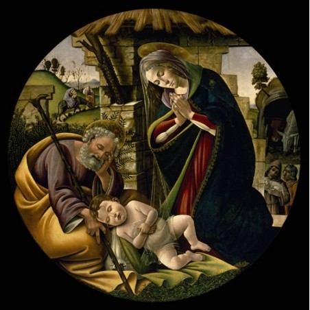  Obraz na płótnie 50x50cm Sandro Botticelli Adoracja Dzieciątka Jezus