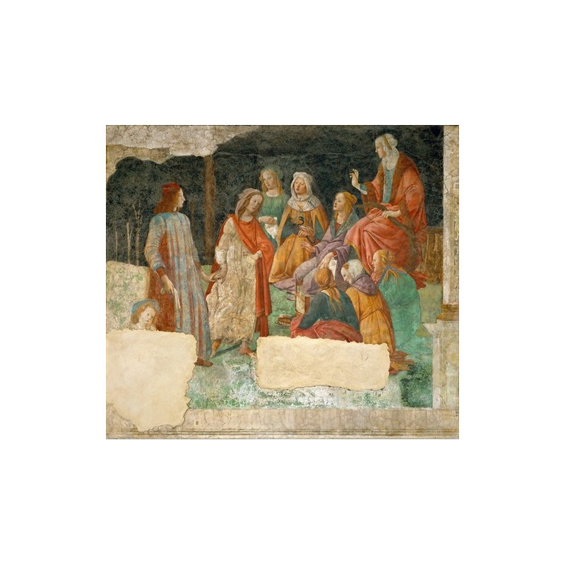  Obraz na płótnie 50x50cm Sandro Botticelli Młodzieniec przed Siedmioma Sztukami Wyzwolonymi