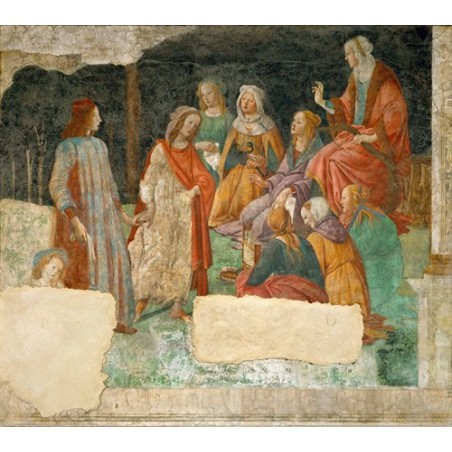  Obraz na płótnie 50x50cm Sandro Botticelli Młodzieniec przed Siedmioma Sztukami Wyzwolonymi