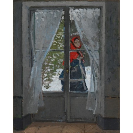  Obraz na płótnie 50x60cm Claude Monet Czerwona chusta