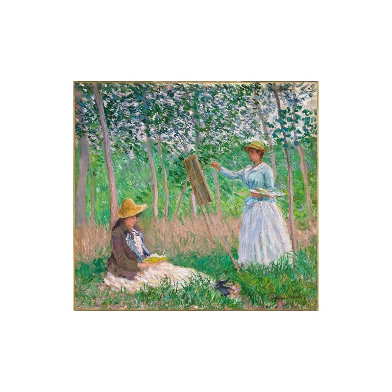  Obraz na płótnie 50x50cm Claude Monet W lesie w Giverny