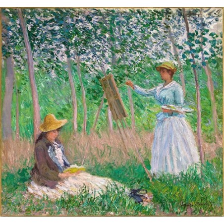  Obraz na płótnie 50x50cm Claude Monet W lesie w Giverny