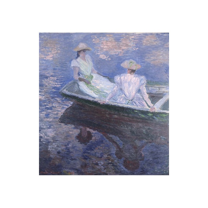  Obraz na płótnie 50x50cm Claude Monet Na łódce