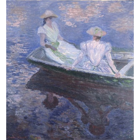  Obraz na płótnie 50x50cm Claude Monet Na łódce