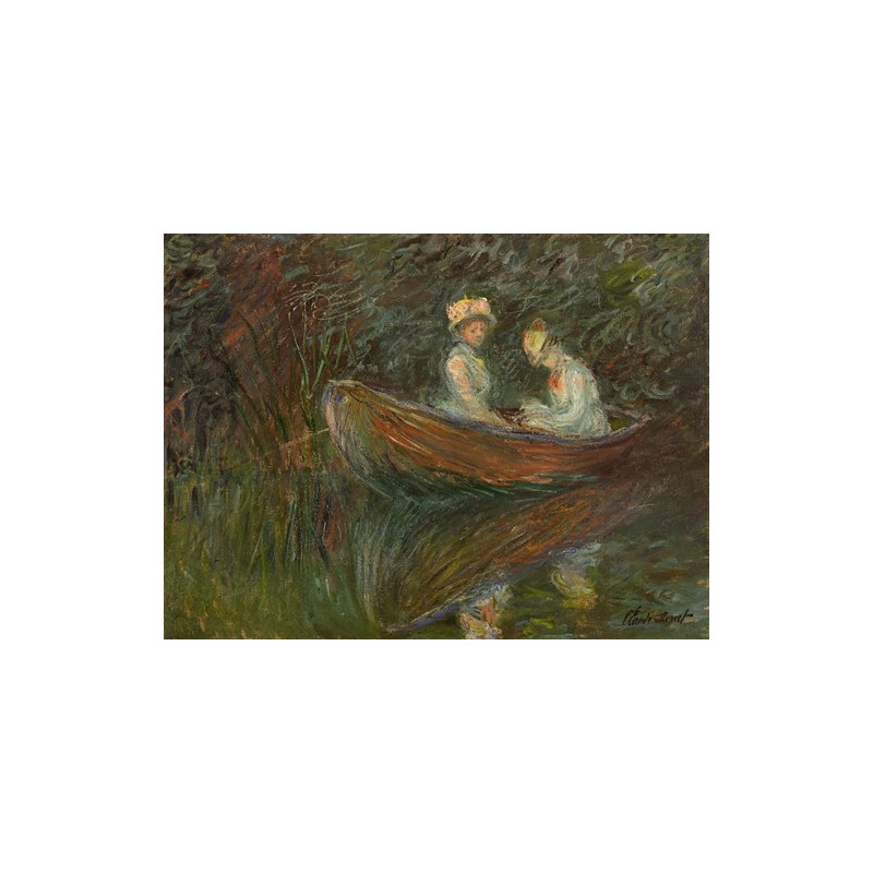  Obraz na płótnie 50x35cm Claude Monet Dwie kobiety w łódce