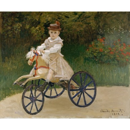  Obraz na płótnie 50x40cm Claude Monet Jean Monet na drewnianym koniku