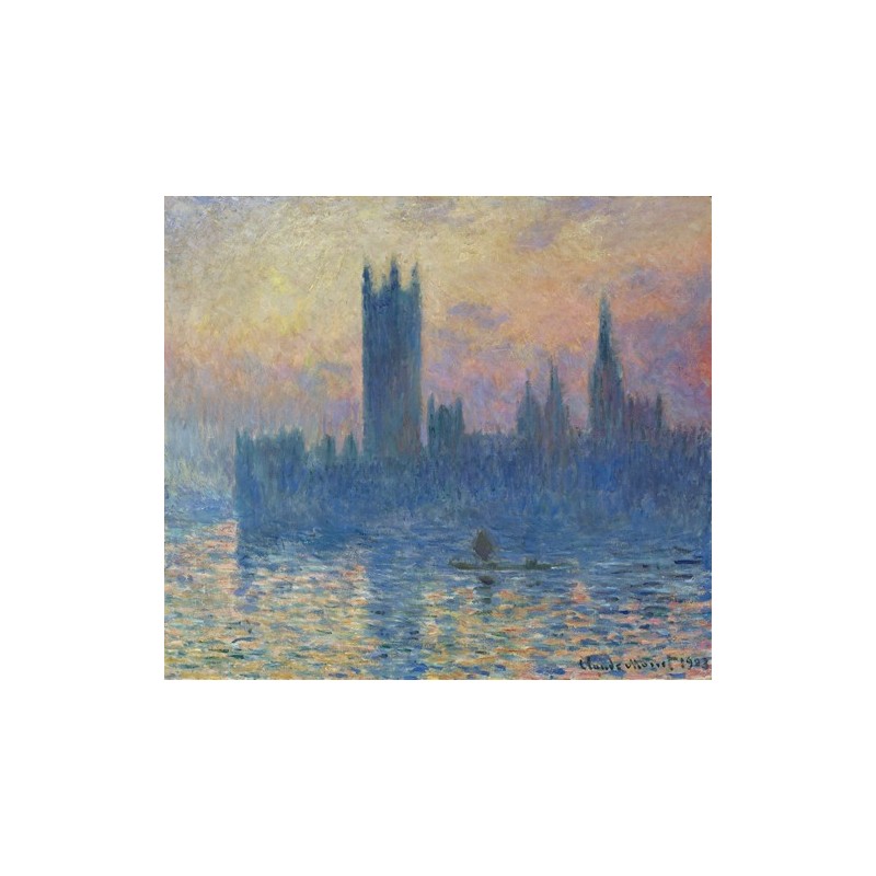  Obraz na płótnie 50x40cm Claude Monet Londyn zachód słońca