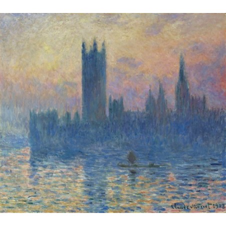  Obraz na płótnie 50x40cm Claude Monet Londyn zachód słońca