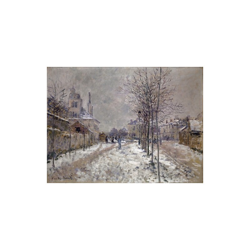  Obraz na płótnie 50x35cm Claude Monet Zaśnieżony bulwar de Pontoise w Argenteuil