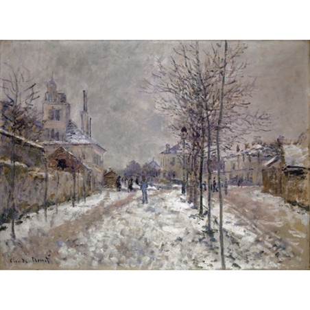  Obraz na płótnie 50x35cm Claude Monet Zaśnieżony bulwar de Pontoise w Argenteuil
