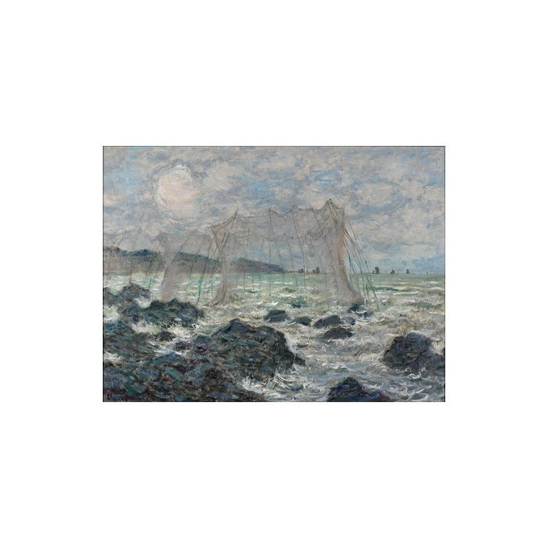  Obraz na płótnie 50x40cm Claude Monet Sieci rybackie w Pourville