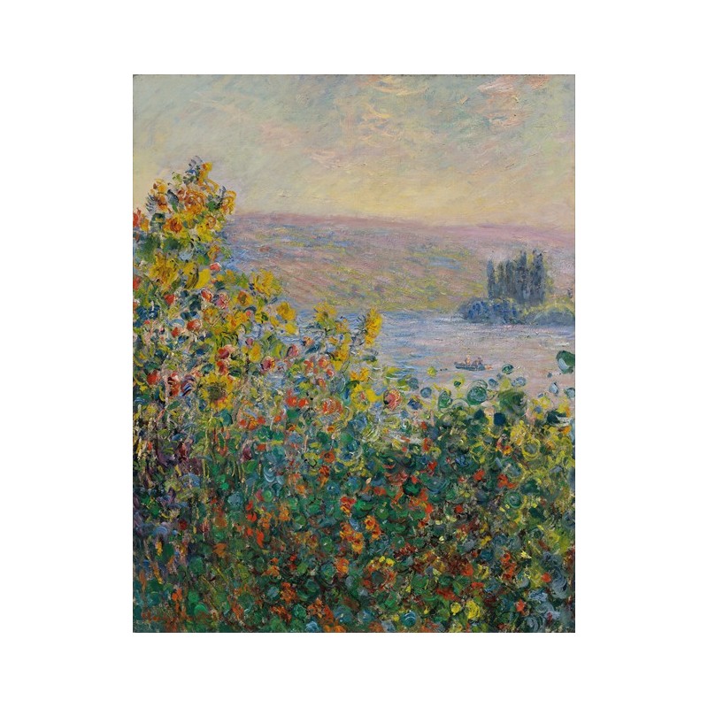  Obraz na płótnie 50x60cm Claude Monet Kwiatowe rabaty w Vétheuil