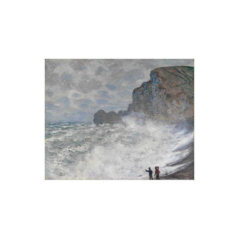  Obraz na płótnie 50x40cm Claude Monet Sztorm w Étretat