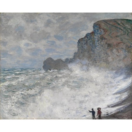  Obraz na płótnie 50x40cm Claude Monet Sztorm w Étretat