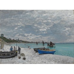  Obraz na płótnie 50x35cm Claude Monet Plaża w Sainte-Adresse