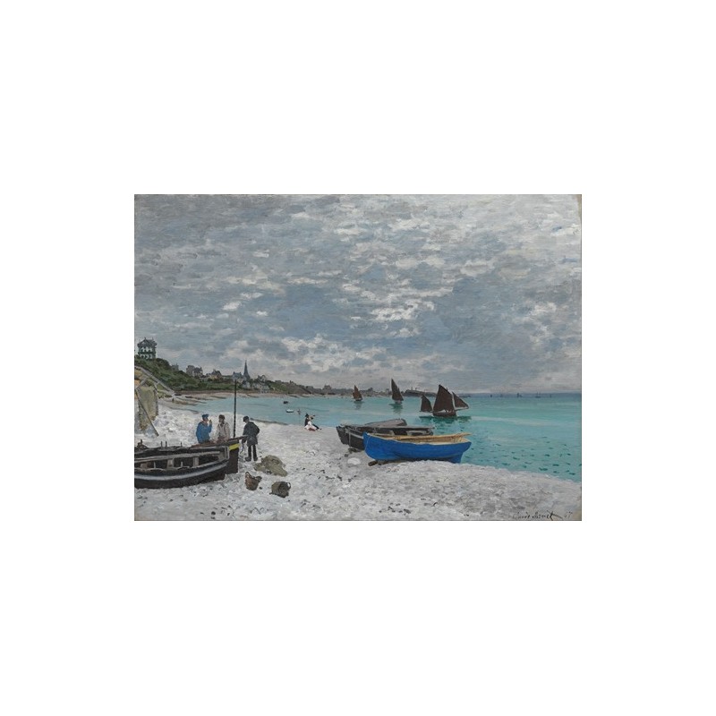  Obraz na płótnie 50x35cm Claude Monet Plaża w Sainte-Adresse
