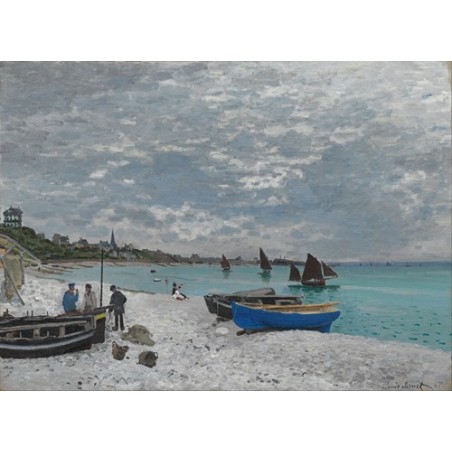  Obraz na płótnie 50x35cm Claude Monet Plaża w Sainte-Adresse