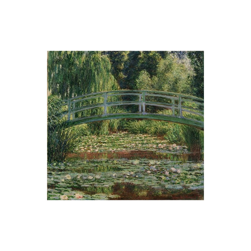  Obraz na płótnie 50x50cm Claude Monet Japoński mostek i staw z liliami wodnymi w Giverny