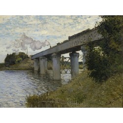  Obraz na płótnie 50x35cm Claude Monet Most kolejowy w Argenteuil