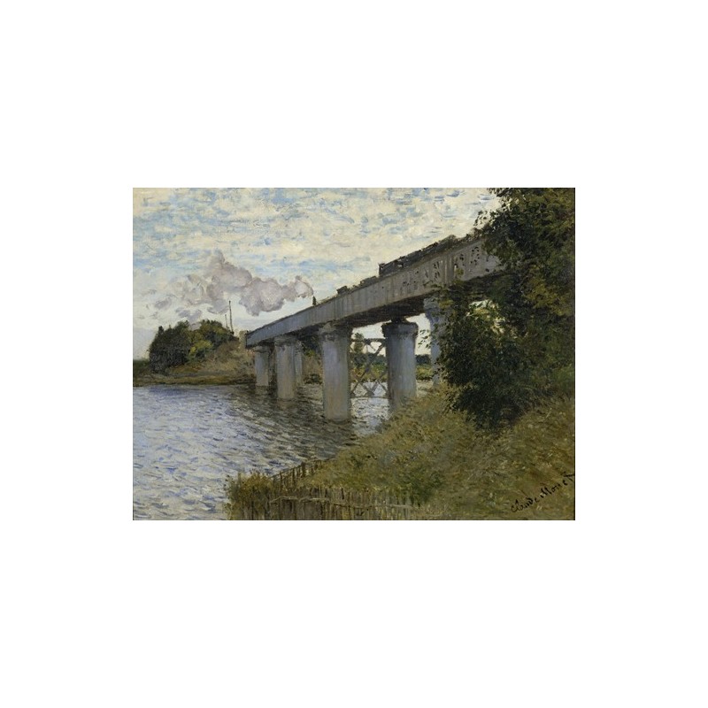  Obraz na płótnie 50x35cm Claude Monet Most kolejowy w Argenteuil