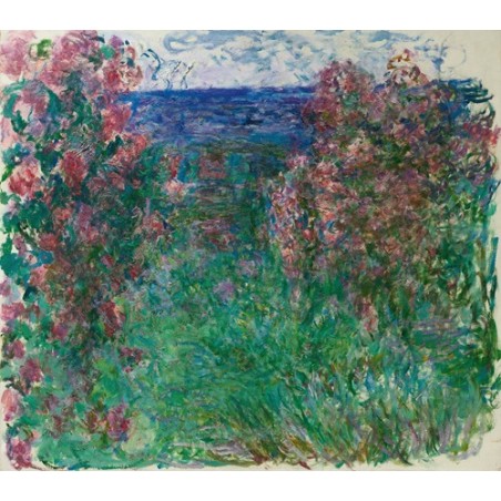  Obraz na płótnie 50x40cm Claude Monet Dom wśród róż